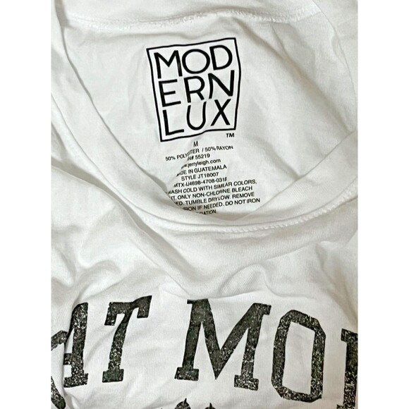 Modern Lux Top Sleeveless Tank T Shirt CAT MOM Pullover‎ Tee White Women Medium - Picture 3 of 3